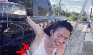 VIRAL Carwash Girl No Bra Nasilipan ng Pinkish Utong